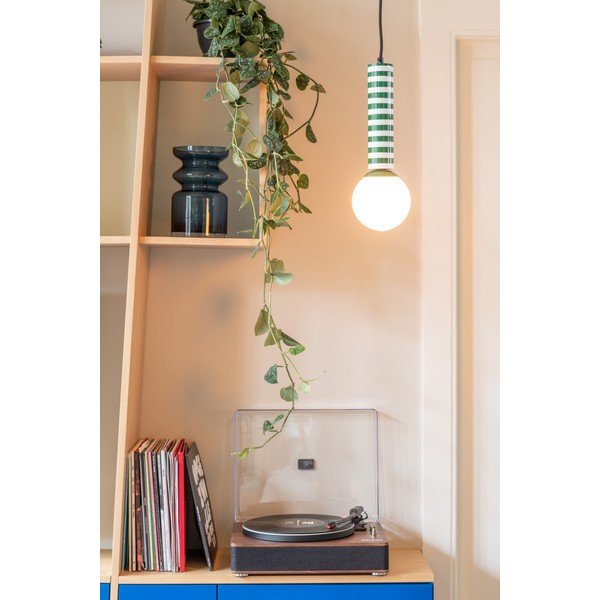 Lampadario verde in metallo ø 12 cm Rayado Retro – Leitmotiv-image-1