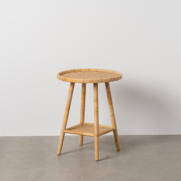 Tavolino rotondo in rattan ø 45 cm - Ixia-image-1