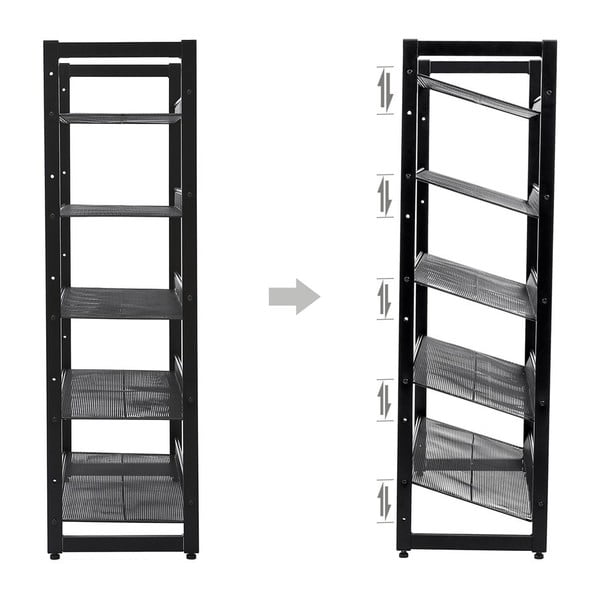 Scaffale in metallo nero per 15 paia di scarpe - Songmics-image-2