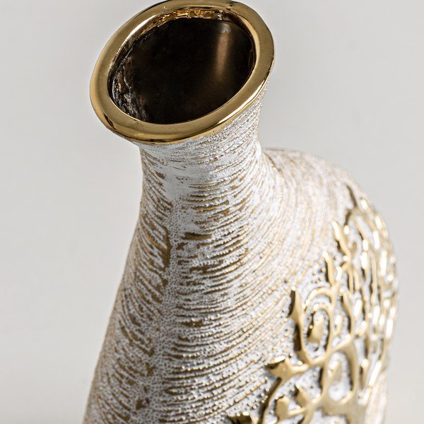 Vaso in ceramica color oro Tree - Burkina-image-1