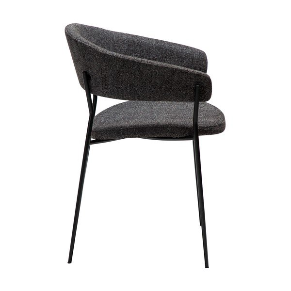 Sedia da pranzo nera con braccioli Reboot – DAN-FORM Denmark-image-3