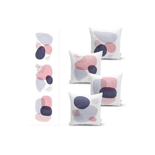 Set di 4 federe e runner da tavola in misto cotone - Minimalist Home World