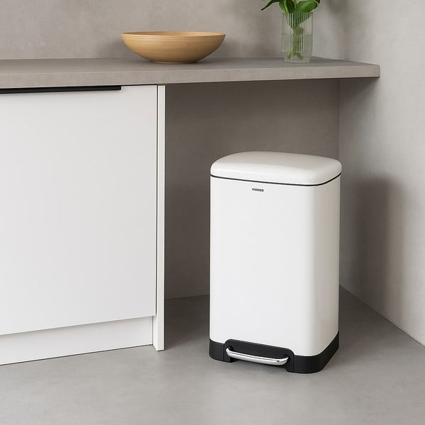 Cestino a pedale bianco , 30 l - Wenko-image-1