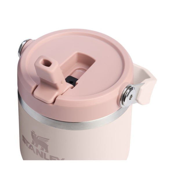Borraccia termica rosa chiaro in acciaio inox 600 ml IceFlow™ Flip Straw 2.0 Tumbler Rose Quartz – Stanley-image-2