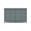 Cassettiera verde polveroso in pino massiccio 130x80x45 cm Misti – Marckeric