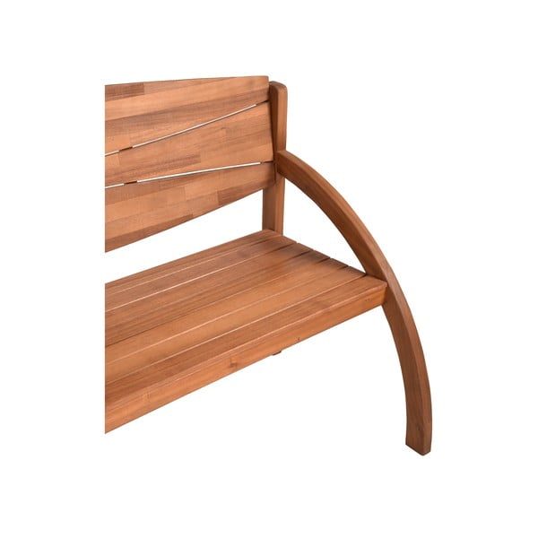 Panchina da giardino in legno marrone Hadia - Garden Pleasure-image-2