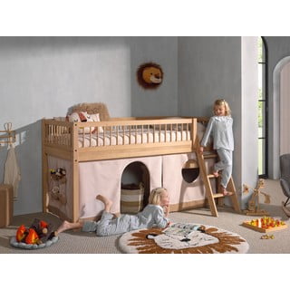 Letto rialzato per bambini in legno di quercia in colore naturale 90x200 cm Forrest - Vipack