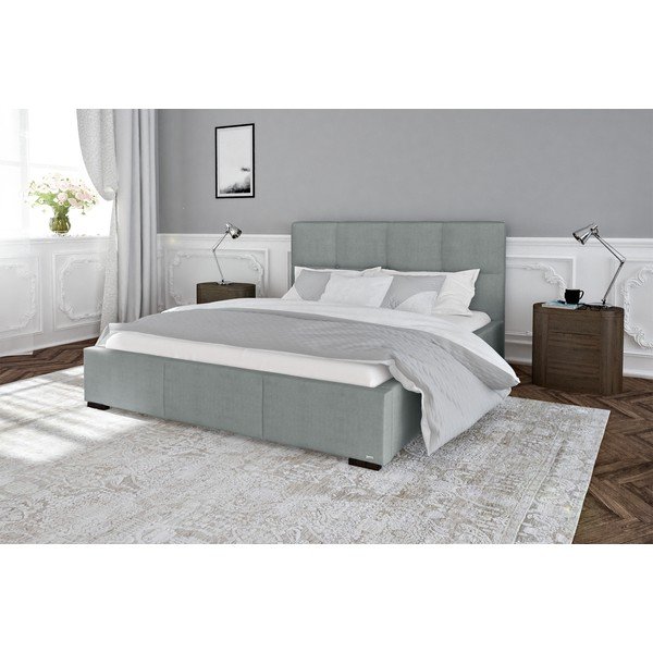 Letto matrimoniale grigio con griglia e contenitore , 180 x 200 cm Fascination - Guy Laroche Home-image-1