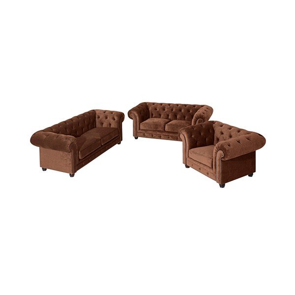 Divano Orleans Velvet marrone, 196 cm - Max Winzer-image-2