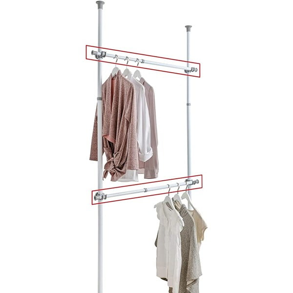 Set di 2 bastoni telescopici per abiti, lunghezza 75 - 120 cm Herkules - Wenko-image-1