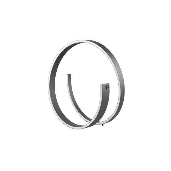 Lampada da tavolo a LED nera con controllo vocale/app e paralume in metallo (altezza 45 cm) Cinardi - CINQUE-image-1