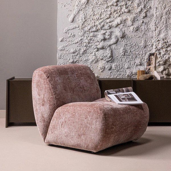 Poltrona rosa polveroso Nomu – WOOOD-image-1