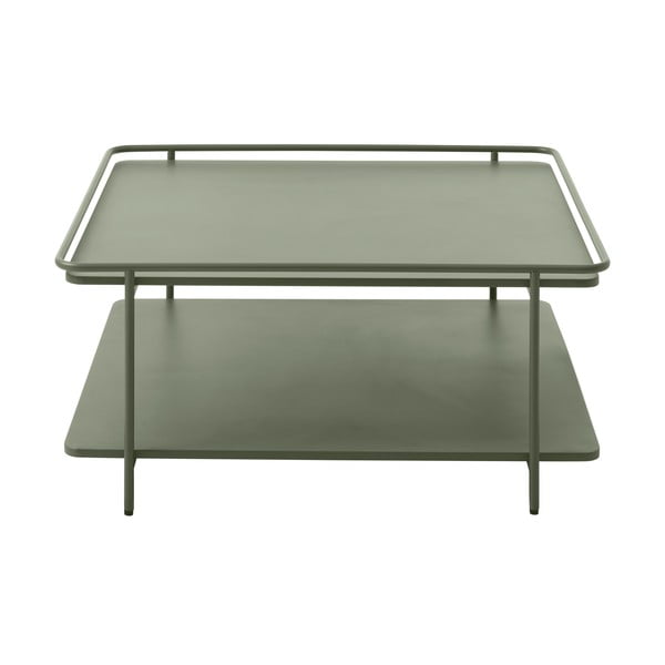 Tavolino da salotto verde in metallo 75x75 cm Yuba – Unique Furniture