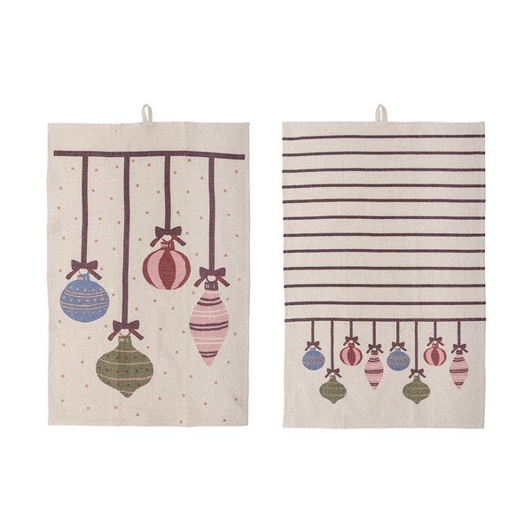 Set di strofinacci in cotone a tema natalizio 2 pz 71x45 cm Ornamentia – Bloomingville