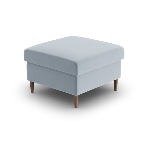 Poggiapiedi azzurro con rivestimento in velluto Kyoto – Cosmopolitan Design-image-2