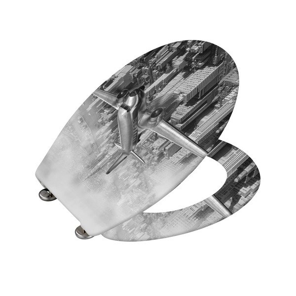 Sedile per wc con chiusura facilitata Old Time Plane, 45 x 37,5 cm - Wenko-image-2