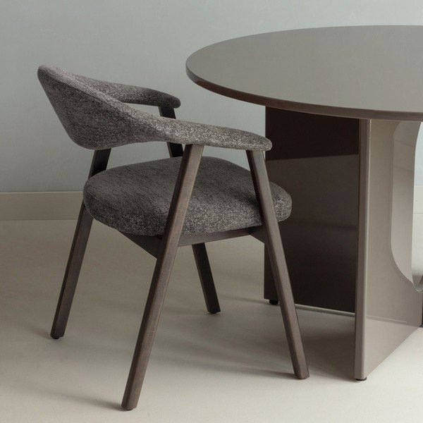 Sedie da pranzo in set grigie imbottito con braccioli 2 pz Avar – WOOOD-image-1