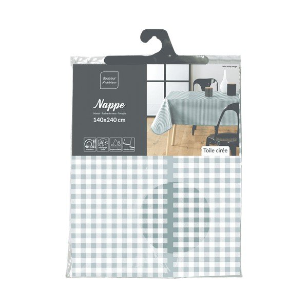 Tovaglia adatta per pulizia con panno umido 160x160 cm Mini Vichy – douceur d'intérieur