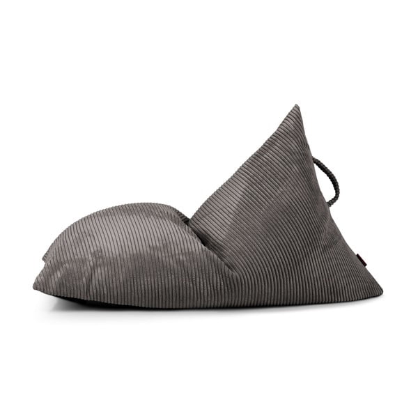 Pouf a sacco per bambini grigio scuro con rivestimento in velluto a coste Razzy – SLOWDOWN