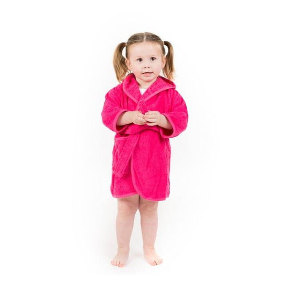 Accappatoio rosa scuro in cotone taglia 1-2 anni - Tiseco Home Studio-image-2