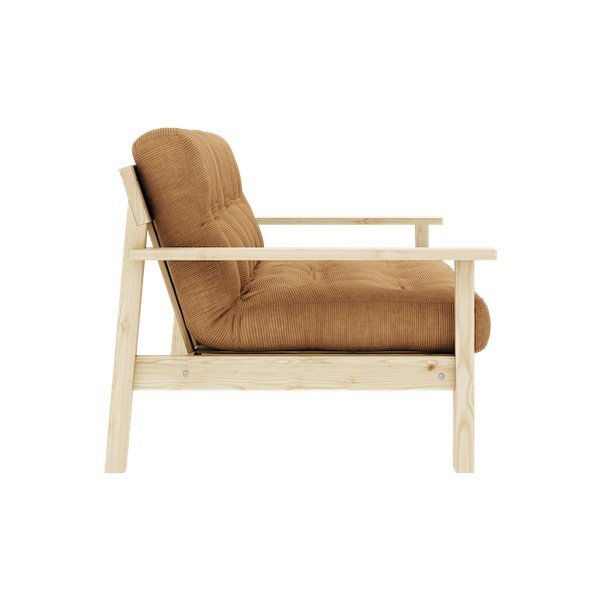 Divano letto in velluto a coste senape 218 cm Unwind - Karup Design-image-4