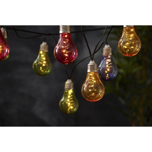 Catena luminosa solare a LED colorata adatta all'esterno, lunghezza 1,9 m Glow - Star Trading-image-1