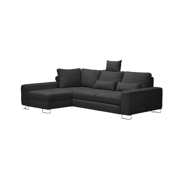 Divano letto angolare grigio scuro, angolo sinistro Alpha - Windsor & Co Sofas-image-4