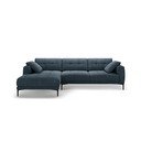 Divano angolare blu scuro (con penisola a sinistra/con chaise lounge) Bemy – Micadoni 
