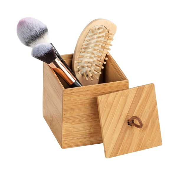 Scatola di bambù con coperchio, larghezza 9 cm Terra - Wenko-image-1