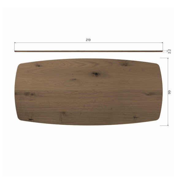 Tavolo da pranzo in rovere massiccio 100x220 cm Tablo – WOOOD-image-3