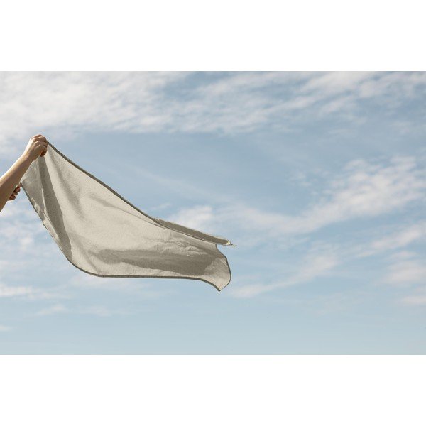 Tovaglia beige in cotone e lino , 140 x 200 cm Pure Menorca - Tierra Bella-image-1