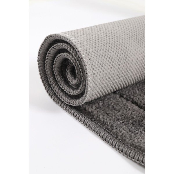 Set di tappetini per il bagno color antracite 2 pz 50x80 cm Kareli – Foutastic-image-4