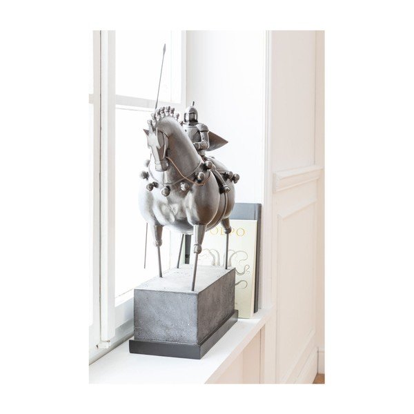 Statua decorativa nera di cavaliere a cavallo Black Knight - Kare Design-image-2