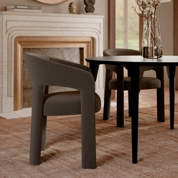 Sedia da pranzo marrone con braccioli Splendor – DAN-FORM Denmark-image-2