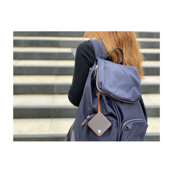 Altoparlante Bluetooth quadrato nero marrone scuro - Gingko-image-3