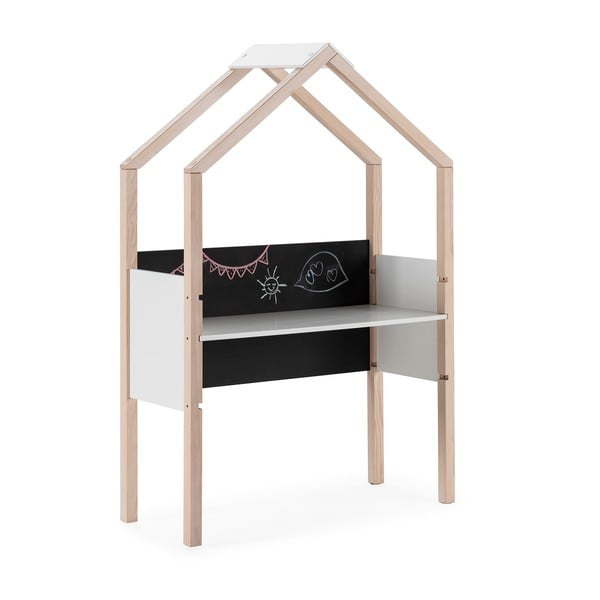 Scrivania per bambini in legno di pino 40x100 cm Roxana - Marckeric-image-2