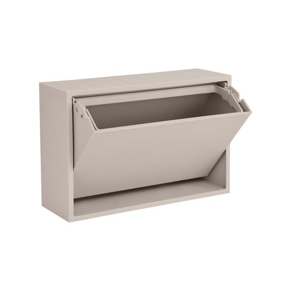 Cestino per la spazzatura grigio chiaro in plastica riciclata da parete Mini Box – ReCollector