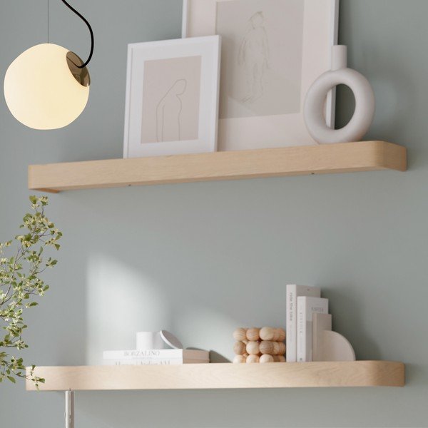 Mensola colore naturale chiaro con effetto rovere 120 cm Protopia – DAN-FORM Denmark-image-2