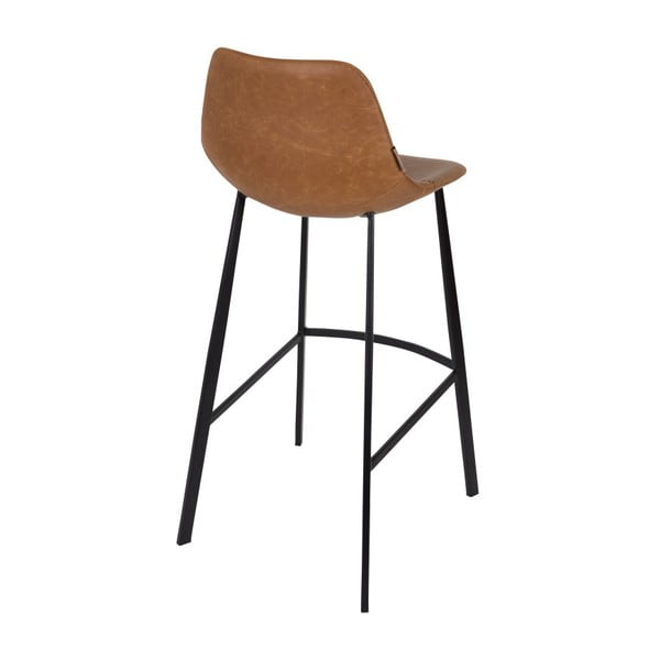 Set di sbagelli da bar marroni in imbottito 2 pz (altezza della seduta 80 cm) Franky – Dutchbone-image-3