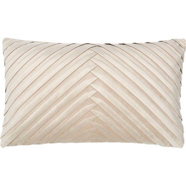 Federa decorativa in velluto beige, 30 x 50 cm Lucie - Westwing Collection