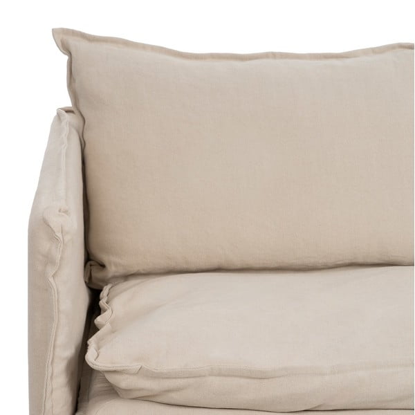 Divano color crema con rivestimento in lino 180 cm – Ixia-image-4