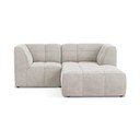 Divano angolare beige (con penisola a destra/con chaise lounge) con rivestimento in velluto Aloha – Makamii