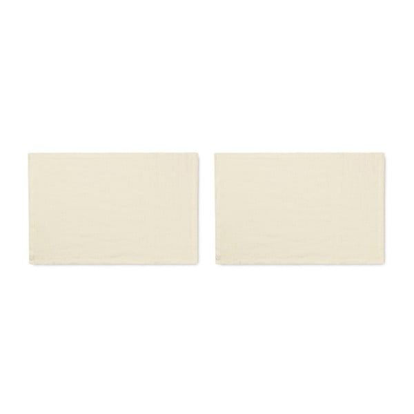Set di 2 tovagliette in cotone e lino color crema , 35 x 50 cm - Tierra Bella