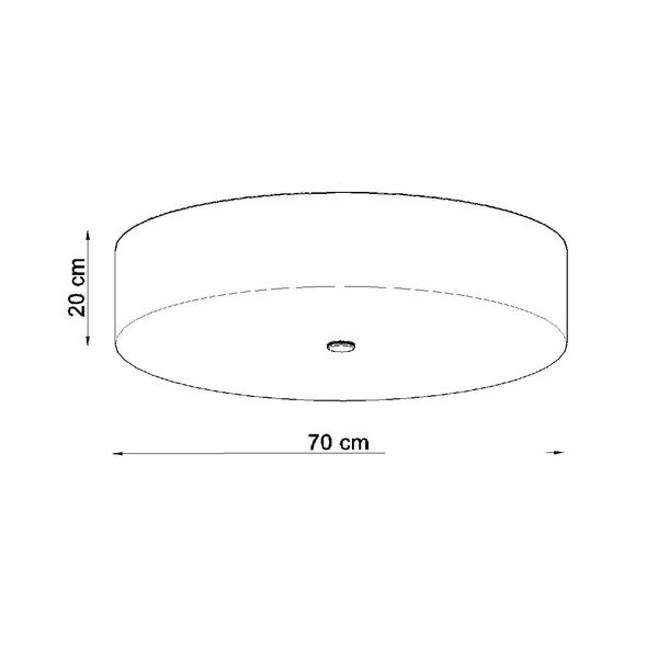 Lampada da soffitto nera con paralume in vetro ø 70 cm Herra - Sollux-image-4