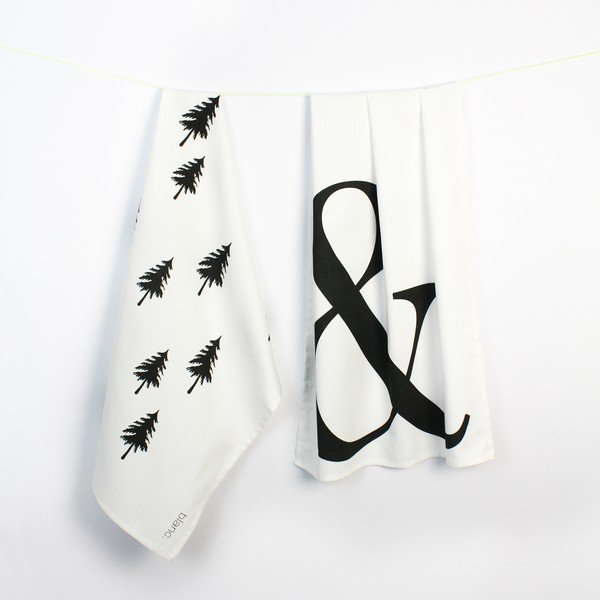 Set di 2 asciugamani Ampersand - Blanc-image-1