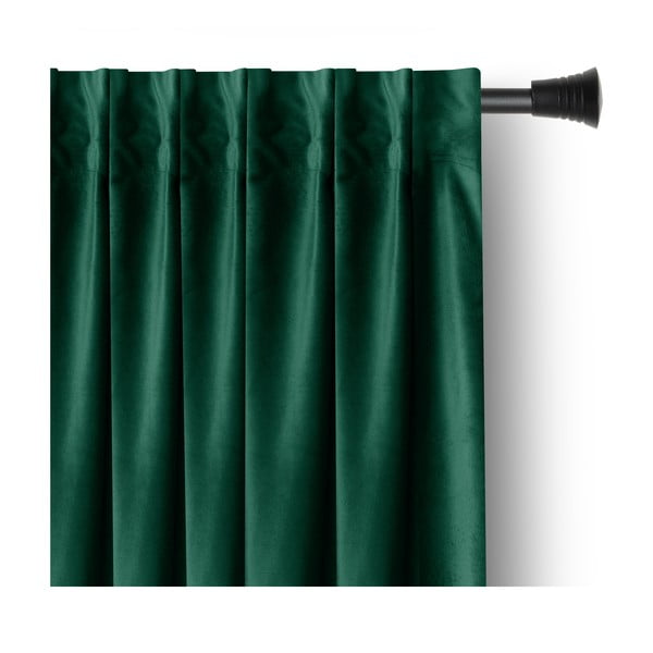 Tenda parzialmente oscurante verde scuro in velluto 140x270 cm Pleat – Restilo