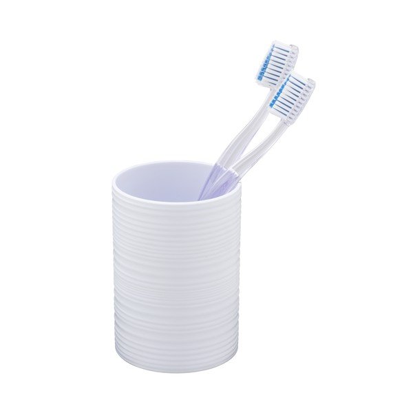 Portaspazzolino bianco opaco in plastica Lyon – Allstar-image-1