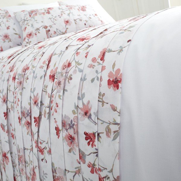Biancheria da letto bianca e rossa , 200 x 200 cm Jasmine Floral - Catherine Lansfield-image-4