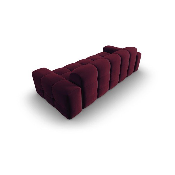 Divano in velluto bordeaux 222 cm Kendal - Micadoni Home-image-4