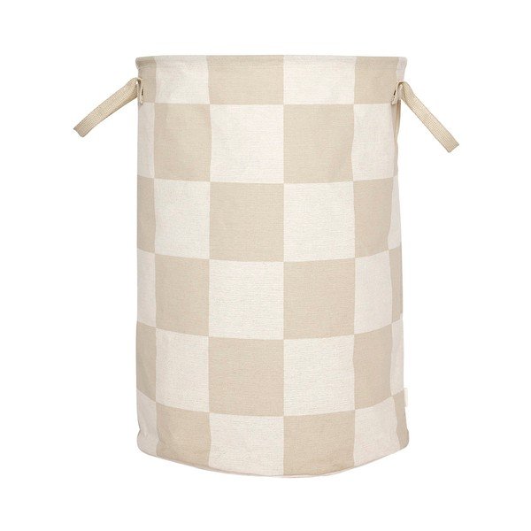 Cesta per il bucato beige/color crema in tessuto Chess – OYOY Living Design
